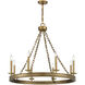 Seville 8 Light 34 inch Warm Brass Chandelier Ceiling Light, Essentials