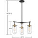 Clayton 3 Light 20 inch English Bronze/Warm Brass Chandelier Ceiling Light