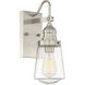 Macauley 1 Light 21 inch Satin Nickel Outdoor Wall Lantern