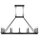 Boylston 12 Light 47 inch Matte Black Linear Chandelier Ceiling Light, Lighting One