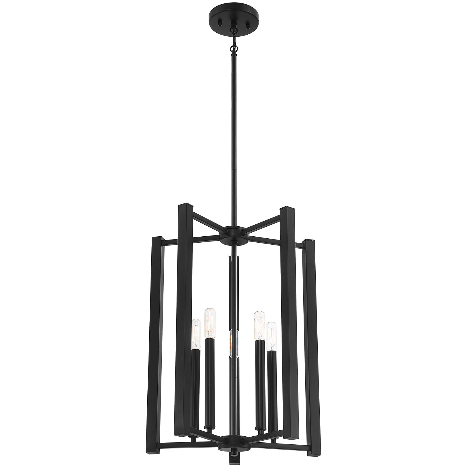 Benson 5 Light 15.5 inch Matte Black Pendant Ceiling Light, Essentials