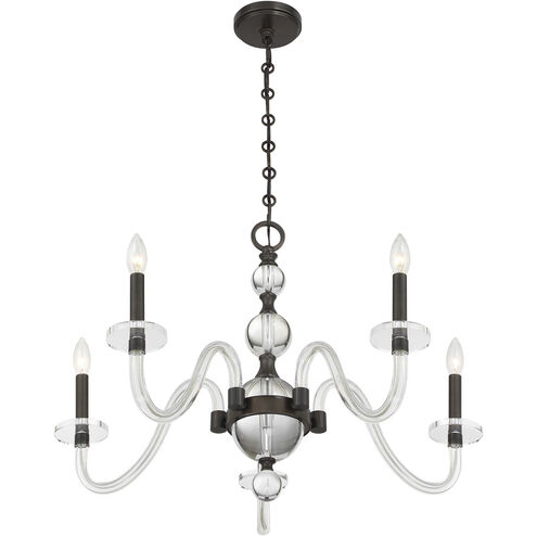 Aragon 5 Light 29 inch Mediterranean Bronze Chandelier Ceiling Light