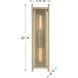 Jacobs 2 Light 22 inch Serene Brass Outdoor Wall Lantern