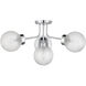 Coral 4 Light 27 inch Chrome Semi-Flush Ceiling Light