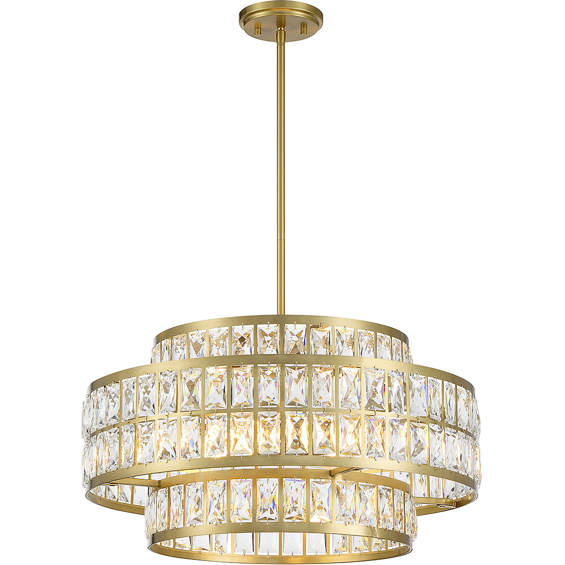 Renzo 4 Light 22 inch Warm Brass Pendant Ceiling Light
