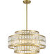 Renzo 4 Light 22 inch Warm Brass Pendant Ceiling Light