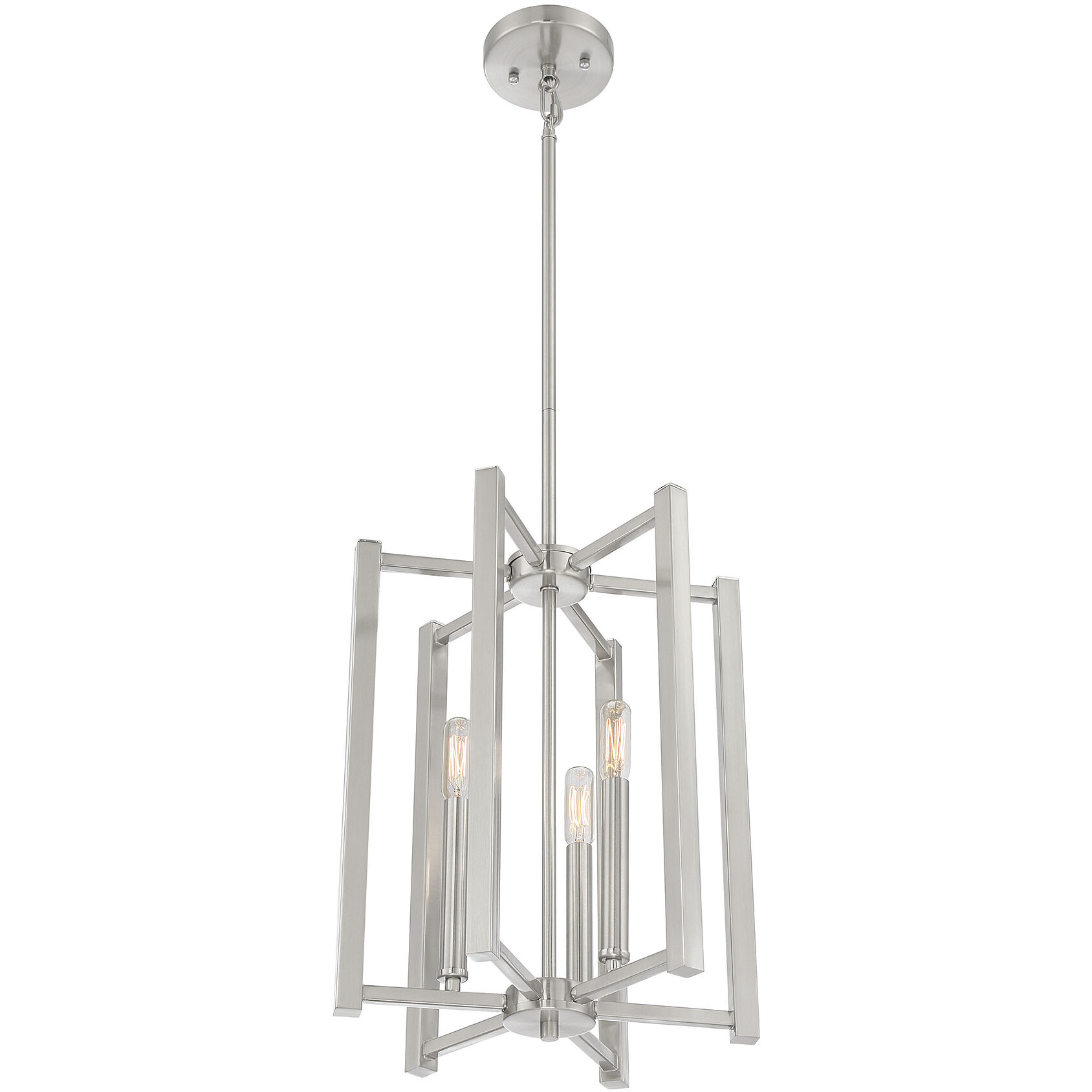 Benson 3 Light 13 inch Satin Nickel Pendant Ceiling Light, Essentials