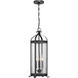 Preston 3 Light 10.5 inch Iron Oxide Outdoor Hanging Lantern