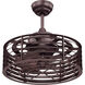 Sea Side 14 inch English Bronze with Silver Blades Outdoor Fan D Lier