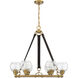 Bozeman 6 Light 29 inch Warm Brass Chandelier Ceiling Light