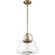 Garvey 1 Light 14 inch Warm Brass Pendant Ceiling Light, Essentials