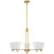 Kohlman 5 Light 30 inch Warm Brass Chandelier Ceiling Light