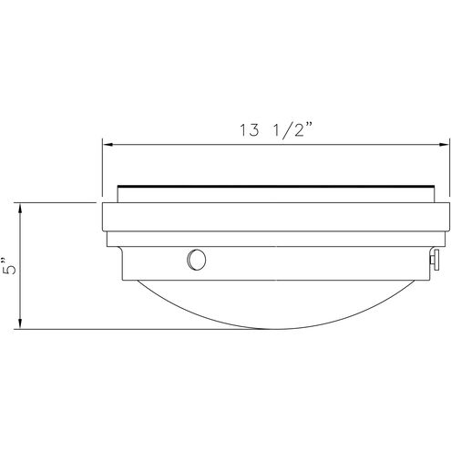 Lucerne 2 Light 13.25 inch Warm Brass Flush Mount Ceiling Light, Essentials