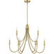 Cameron 9 Light 35 inch Warm Brass Chandelier Ceiling Light, Essentials