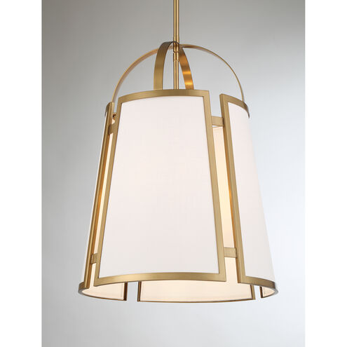 Chartwell 4 Light 16.75 inch Warm Brass Pendant Ceiling Light