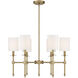 Chatham 6 Light 28 inch Warm Brass Chandelier Ceiling Light, Essentials