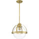Pendleton 1 Light 14 inch Warm Brass Pendant Ceiling Light, Essentials