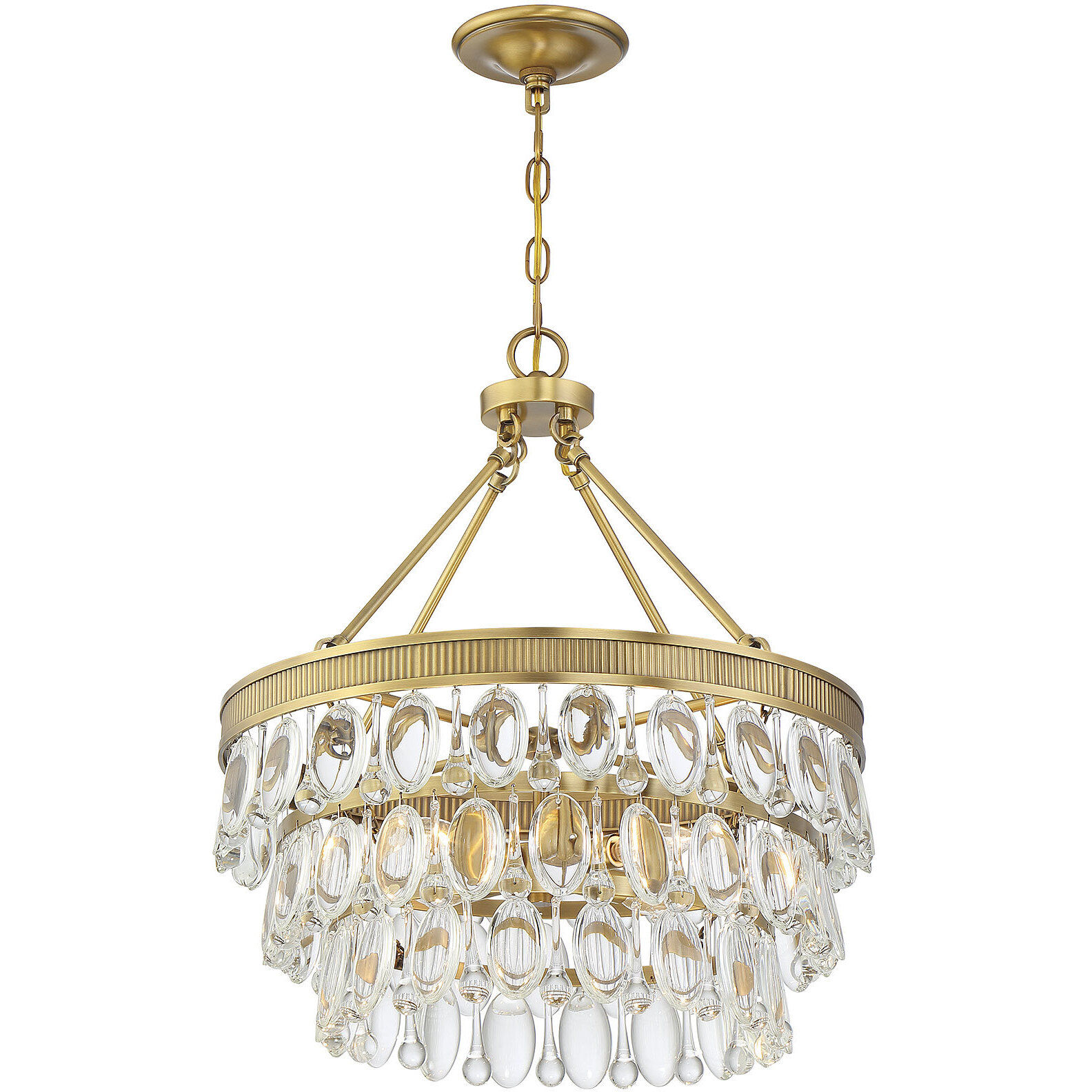 Windham 4 Light 20 inch Warm Brass Pendant Ceiling Light