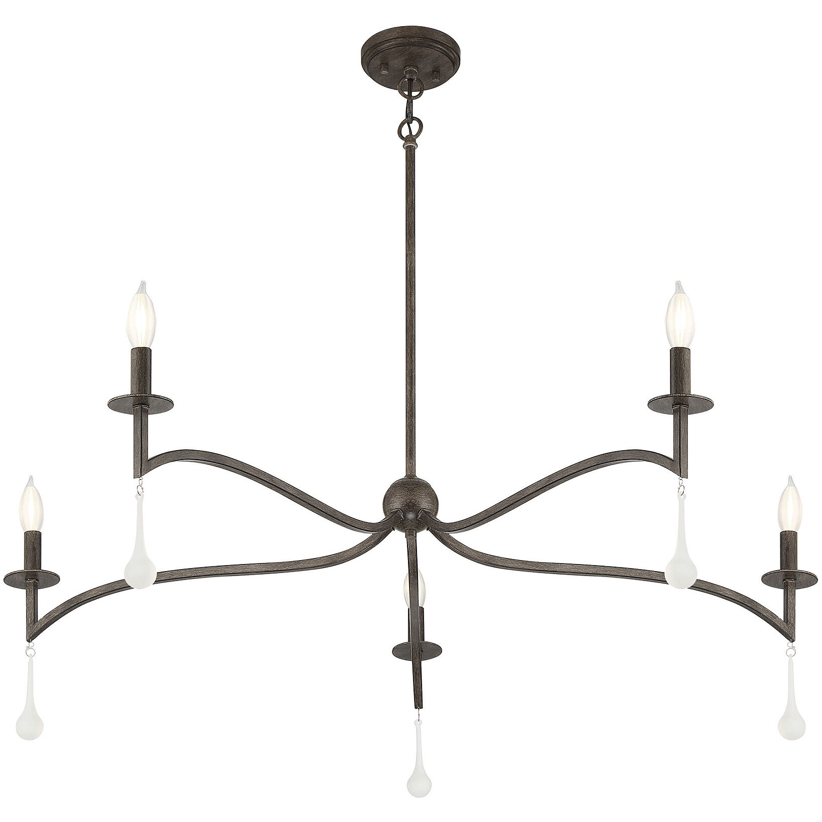 Laramie 5 Light 43 inch Chelsea Walnut Chandelier Ceiling Light