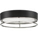 Creswell LED 15 inch Satin Nickel Flush Mount Ceiling Light, Oval