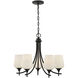 Octave 5 Light Matte Black Chandelier Ceiling Light, Essentials
