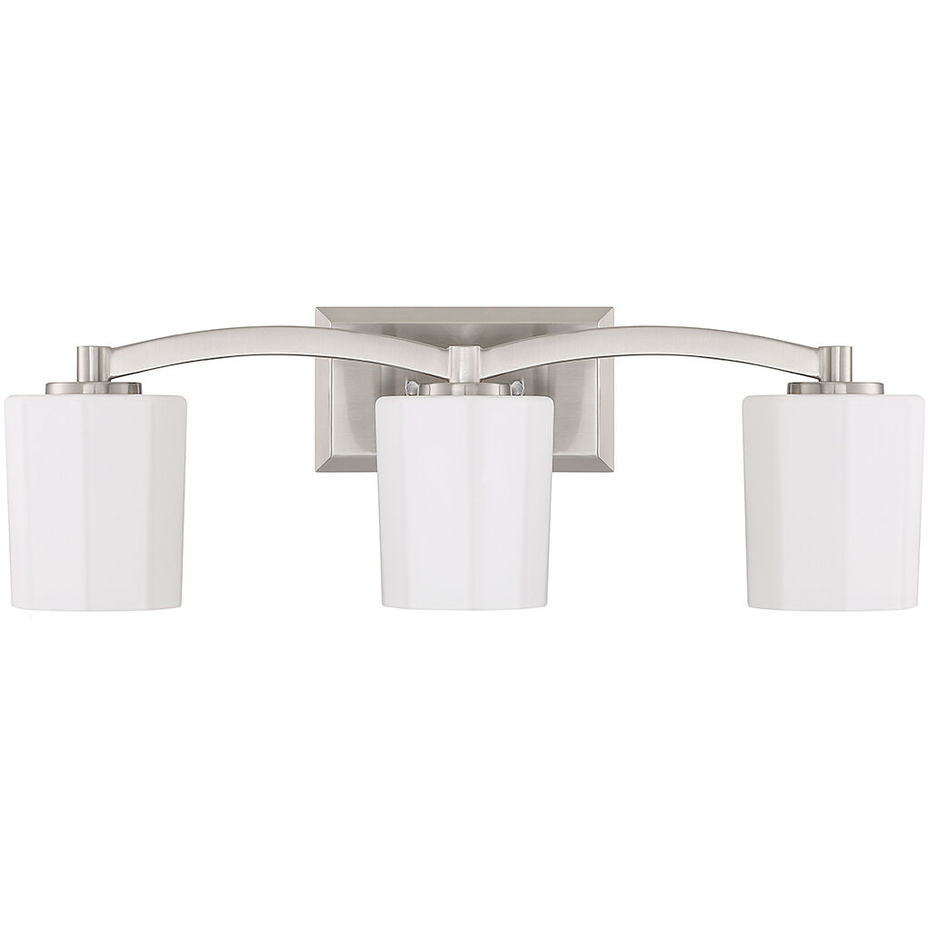 Whitney 3 Light 24 inch Satin Nickel Bathroom Vanity Light Wall Light