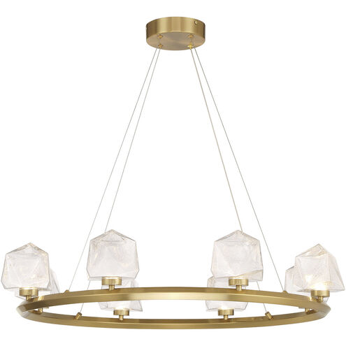 Castello LED 33.63 inch Warm Brass Chandelier Ceiling Light