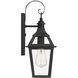 Jackson 1 Light 17.5 inch Black with Gold Highlights Outdoor Wall Lantern