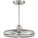 Wetherby 14 inch Satin Nickel with Silver Blades Fan D'Lier