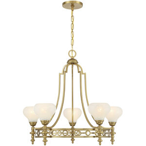 Allston 5 Light 30 inch Warm Brass Chandelier Ceiling Light