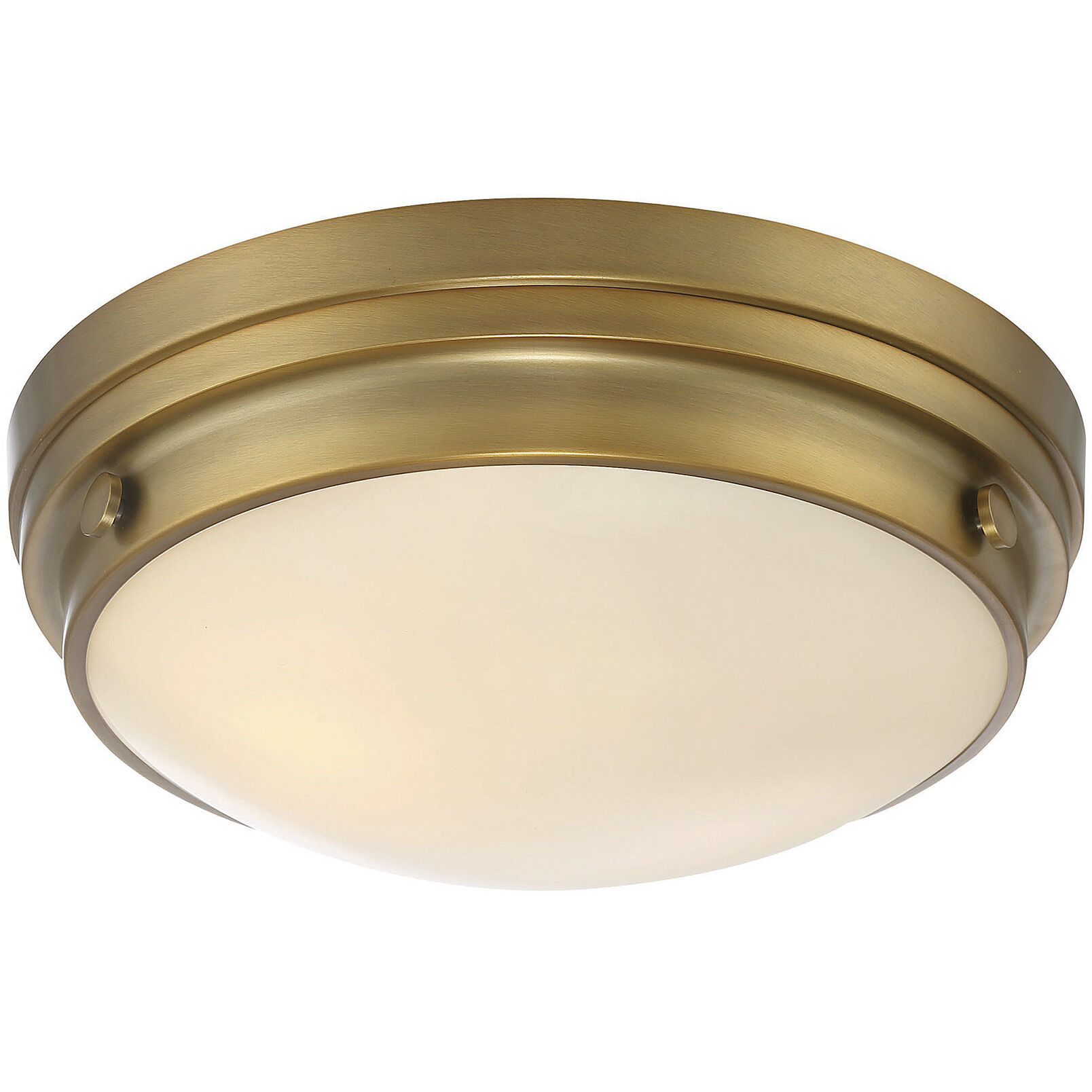 Lucerne 2 Light 13.25 inch Warm Brass Flush Mount Ceiling Light, Essentials