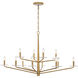 Judi 12 Light 48 inch Distressed Gold Chandelier Ceiling Light