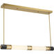 Farrell LED 42 inch Warm Brass Linear Chandelier Ceiling Light