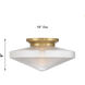 Norwich 1 Light 18 inch Warm Brass Covertible SemiFlush Ceiling Light