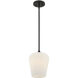 Octave 1 Light 8 inch Matte Black Pendant Ceiling Light, Essentials