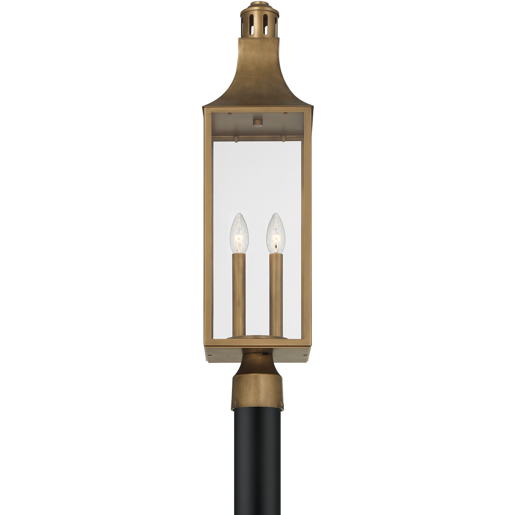 Lancaster 2 Light 27 inch Atlas Bronze Outdoor Post Lantern