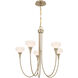 Florena 5 Light 26 inch Noble Brass Chandelier Ceiling Light