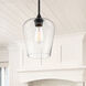 Octave 1 Light 8 inch Black Pendant Ceiling Light, Essentials