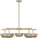 Hubbard LED 38 inch Noble Brass Chandelier Ceiling Light
