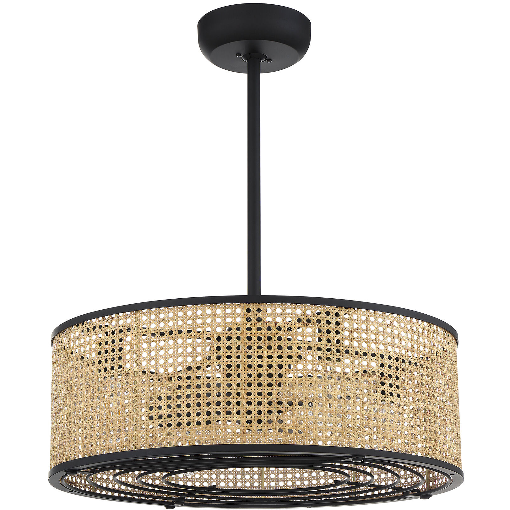 Astoria 14 inch Matte Black with Black Blades Fan D'Lier