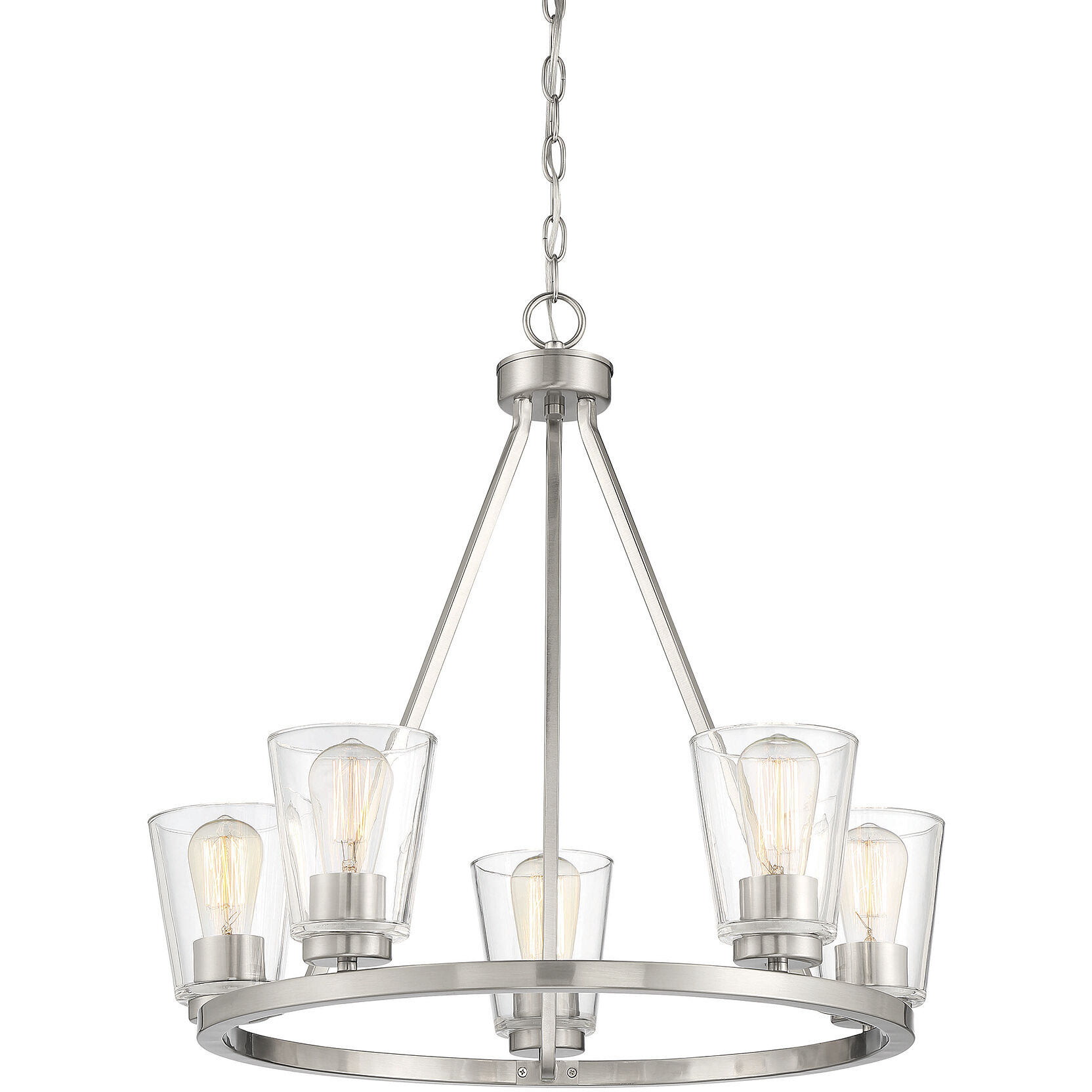 Calhoun 5 Light 25 inch Satin Nickel Chandelier Ceiling Light, Essentials