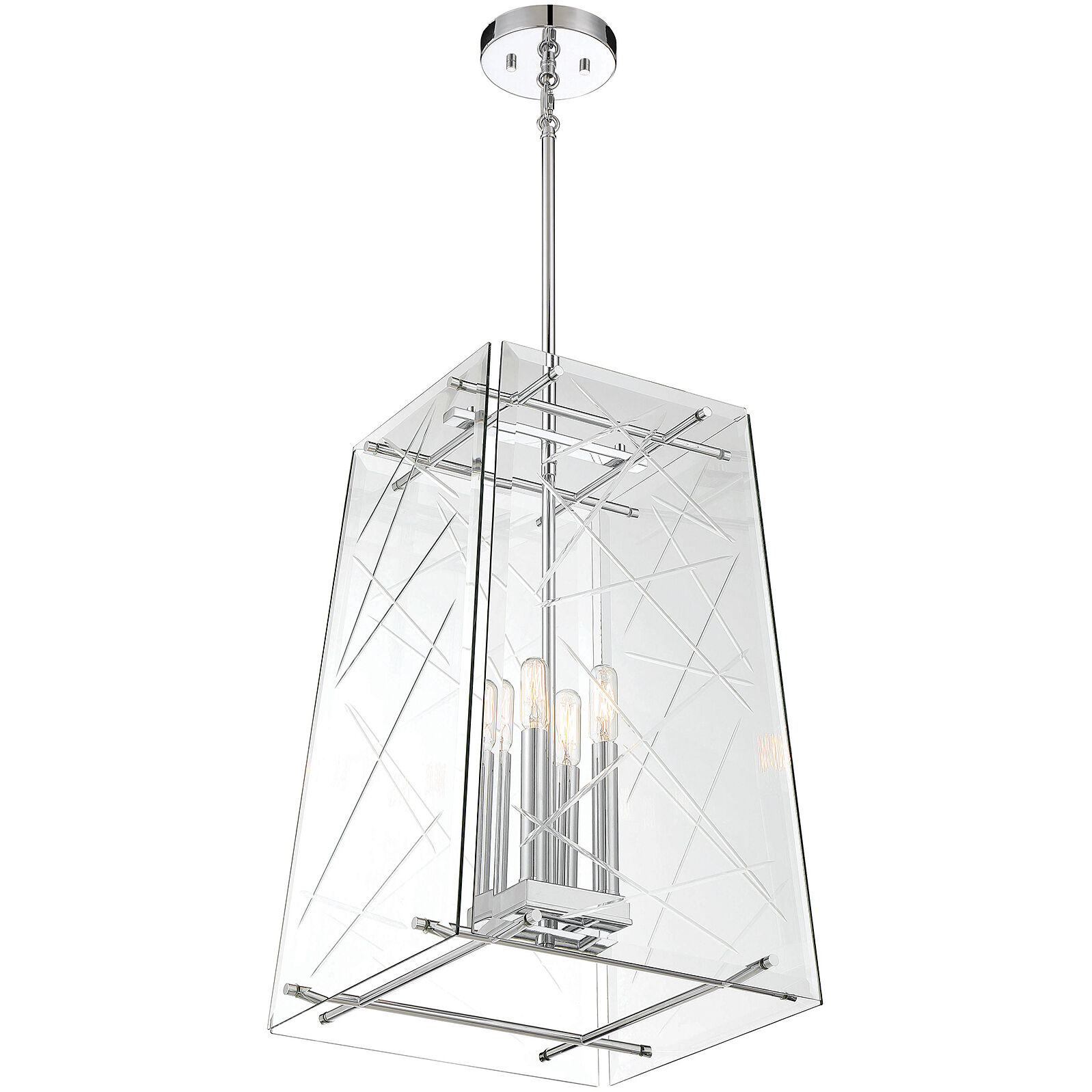 Kole 4 Light 14 inch Polished Chrome Pendant Ceiling Light, Essentials