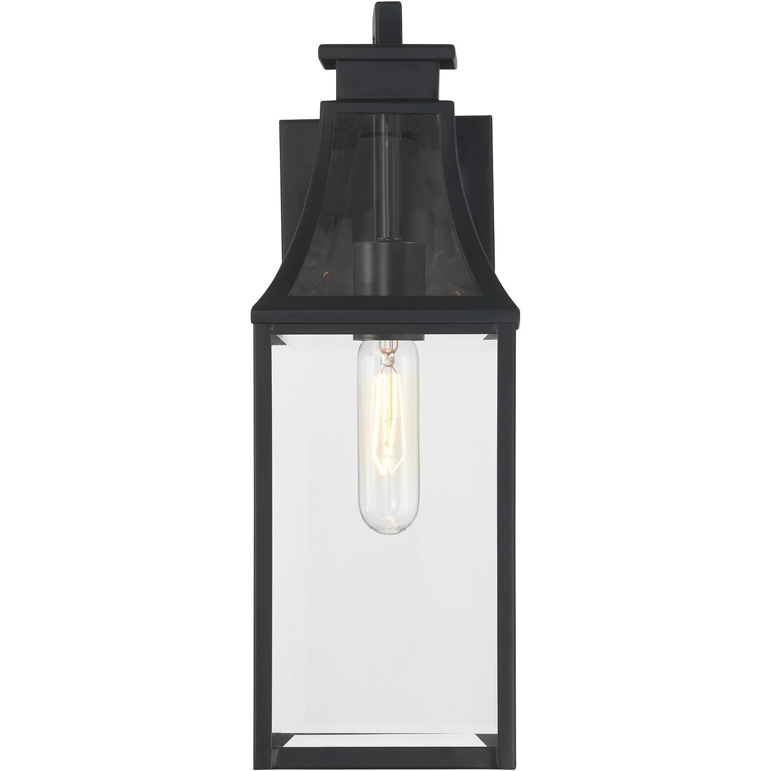 Emery 1 Light 16 inch Matte Black Outdoor Wall Lantern