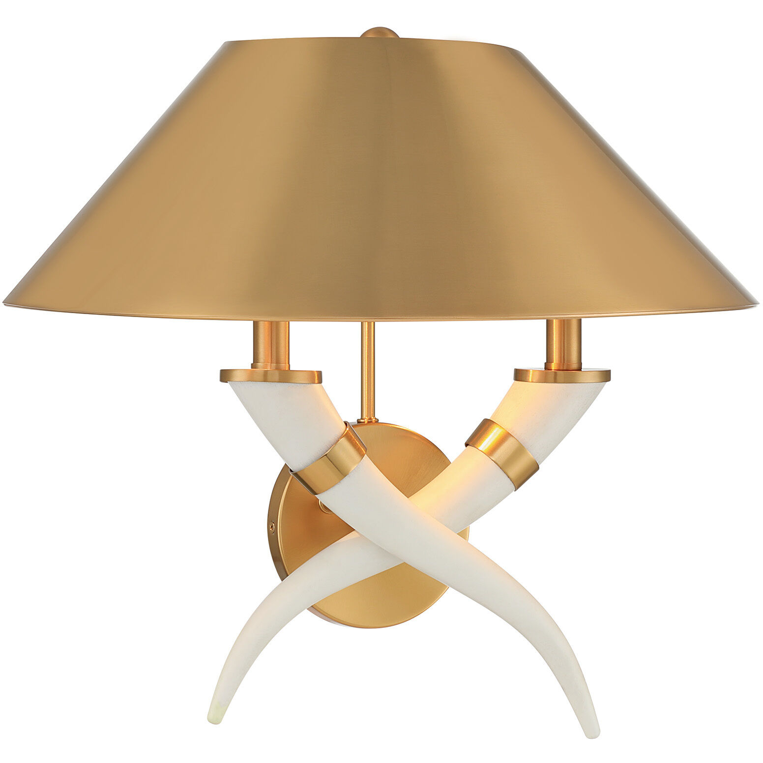 Hearne 2 Light 18 inch Warm Brass Wall Sconce Wall Light