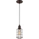 Vintage 1 Light 5 inch English Bronze Mini Pendant Ceiling Light