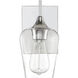 Octave 1 Light 5 inch Polished Chrome Wall Sconce Wall Light, Essentials