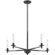 Jasmine 5 Light 30 inch Matte Black Chandelier Ceiling Light, Essentials