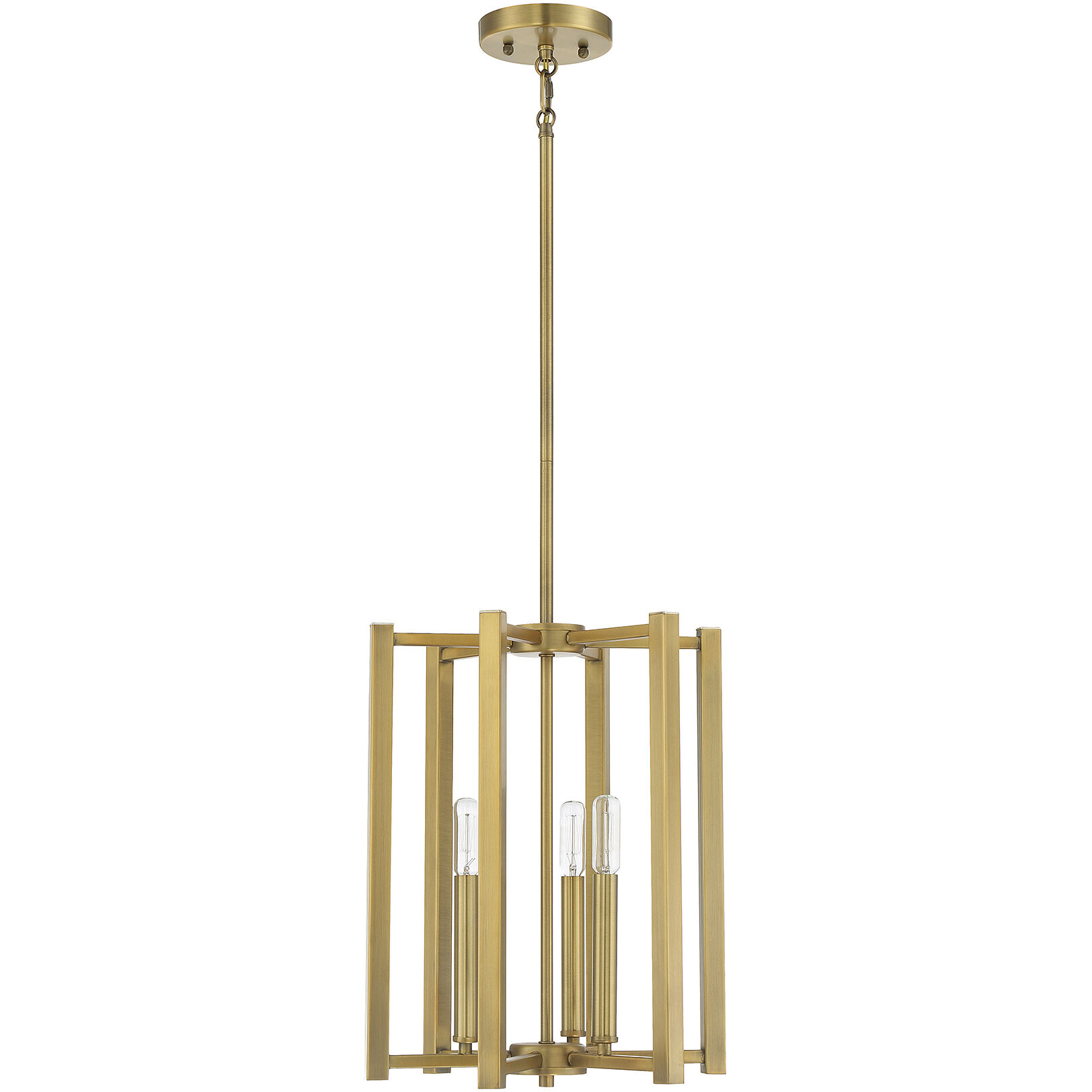 Benson 3 Light 13 inch Warm Brass Pendant Ceiling Light, Essentials