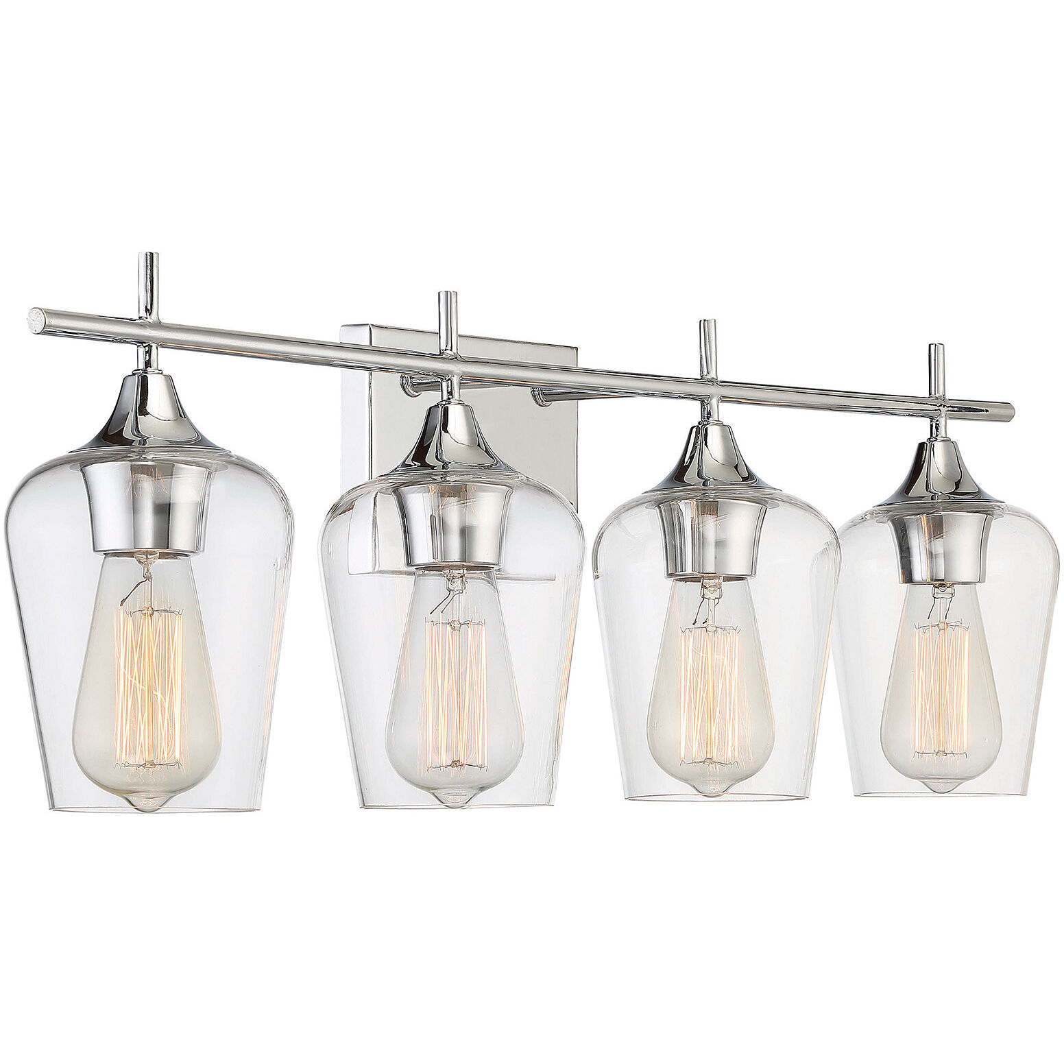 Octave 4 Light 28.75 inch Polished Chrome Bathroom Vanity Light Wall Light, Essentials