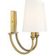 Cameron 2 Light 15 inch Warm Brass Bathroom Vanity Light Wall Light, Essentials